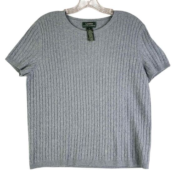 Polo Ralph Lauren Sweater Angora Cashmere Womens SS Large Cashmere Cable Knit - Picture 2 of 7